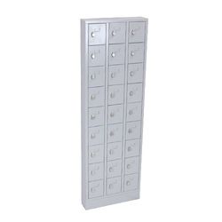 Lockerkast PEL 27-deurs 188 x 61 x 15cm Grijs